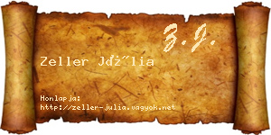 Zeller Júlia névjegykártya