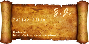 Zeller Júlia névjegykártya