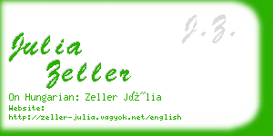 julia zeller business card